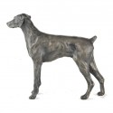 Bronze Dog Sculpture: Female Standing Dobermann (Docked)