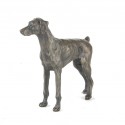 Bronze Dog Sculpture: Female Standing Dobermann (Docked)