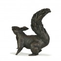 Bronze Squirrel Sculpture: Alert Squirrel