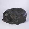 Bronze Dog Sculpture: Lying Setter by Elizabeth Foster