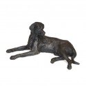 Bronze Dog Sculpture: Lying Labrador by Sue Maclaurin