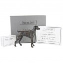 Bronze Dog Sculpture: Female Standing Dobermann (Docked)
