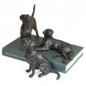 Bronze Dog Sculpture: Lying Labrador by Sue Maclaurin
